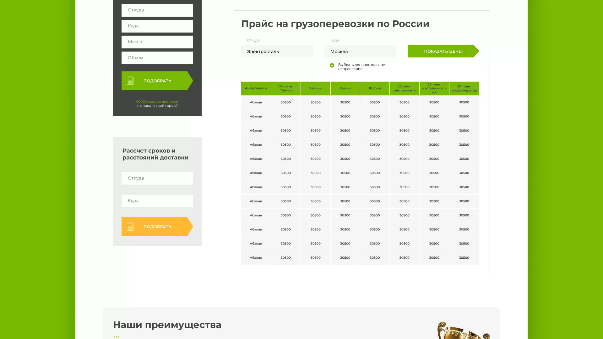 Разработка логотипа и сайта компании «Инком-Логистика» в Мичуринске