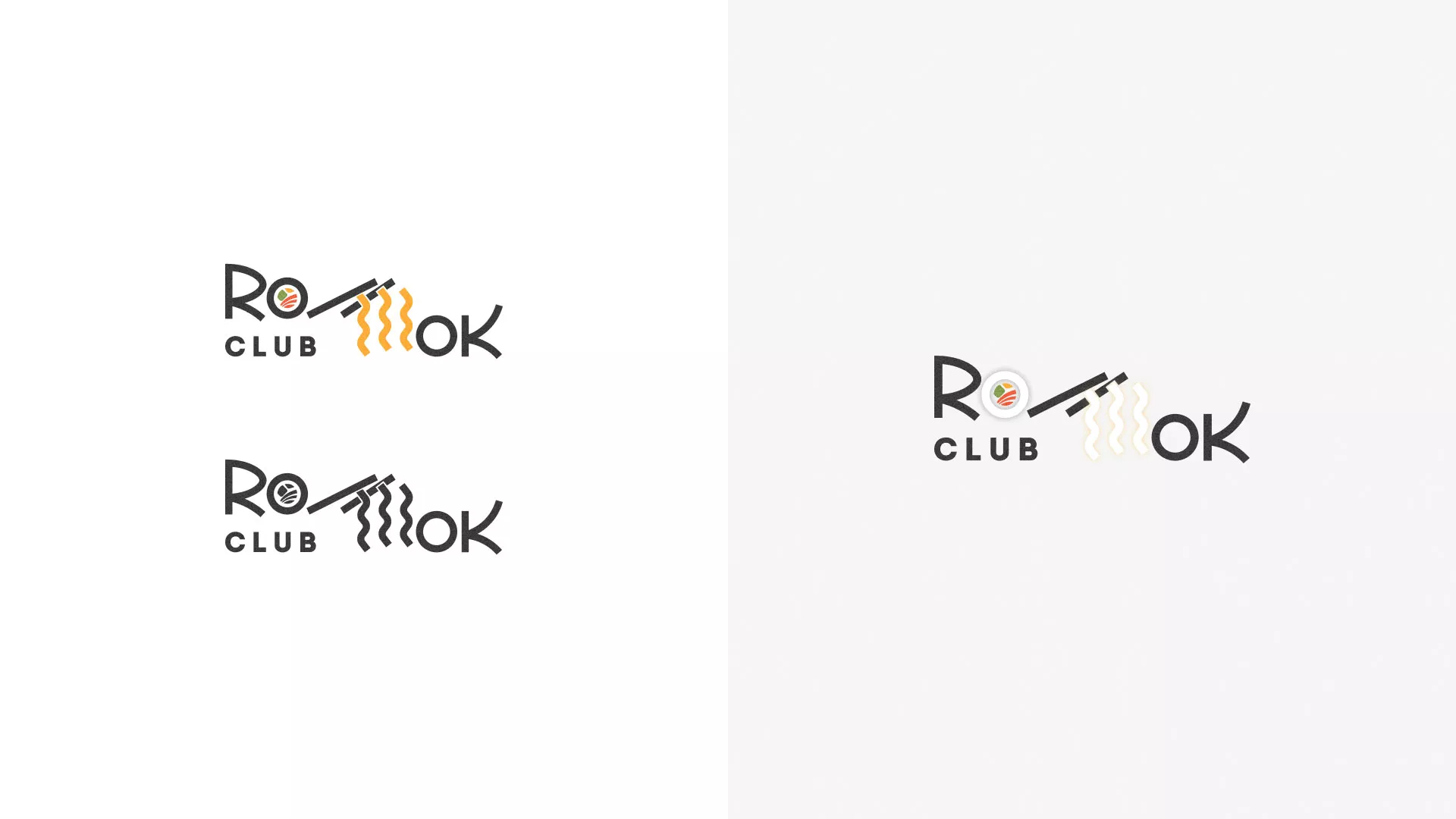 Создание логотипа суши-бара «Roll Wok Club» в Мичуринске